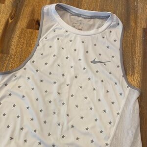 Nike Running top. White with gray stars. Size small.